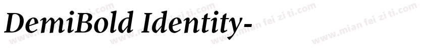 DemiBold Identity字体转换